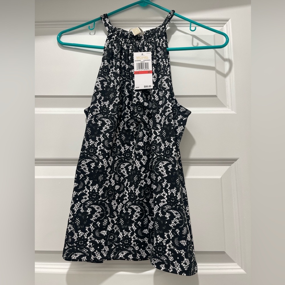Michael Kors Black and White Lace Kids Dress